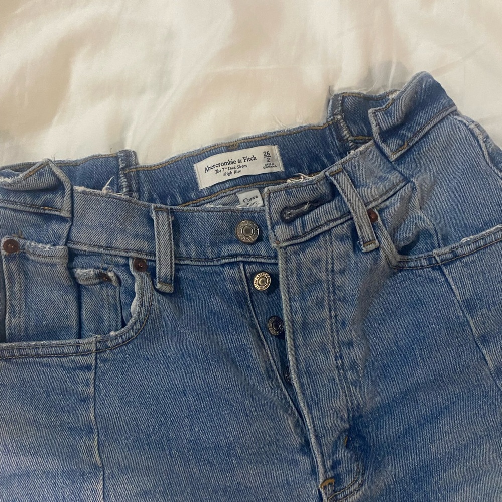 curve love abercrombie denim shorts